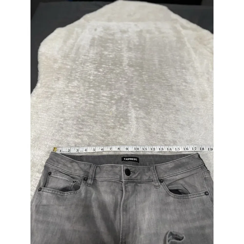Express Slim Straight Washed Gray Denim Jeans Size‎ 34x34 Pants